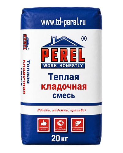 Теплая кладочная смесь Perel TKS 6020, 20 кг