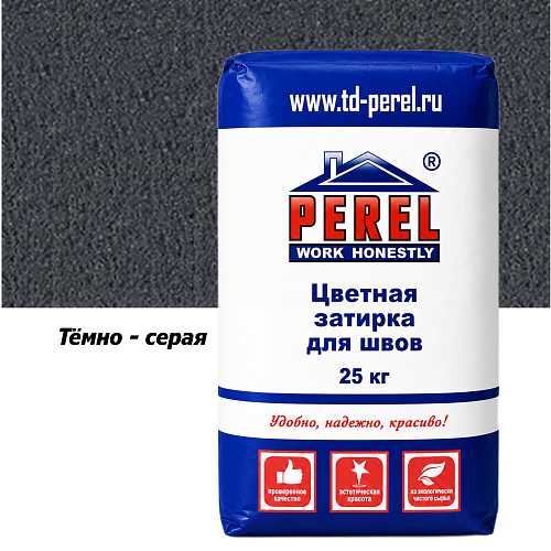Темно-серая затирочная смесь Perel RL 25 кг