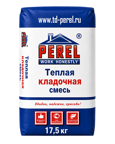 Теплая кладочная смесь Perel TKS 8020, 17.5 кг