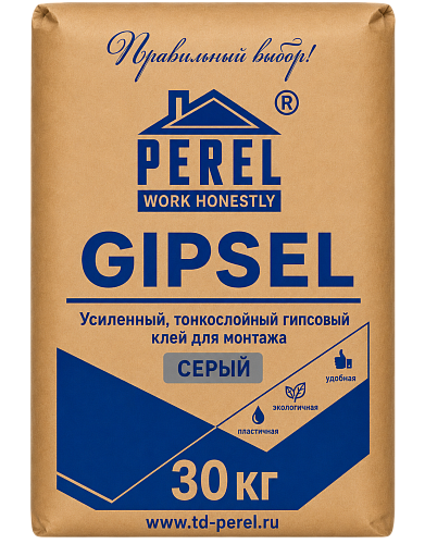 Perel Gipsel, 30 кг, серый, гипсовый клей