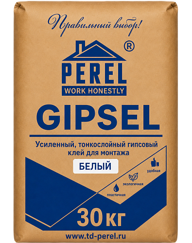Perel Gipsel, 30 кг, белый, гипсовый клей