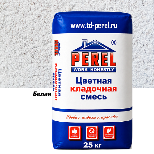 Белая кладочная смесь Perel SL 0005, 25 кг