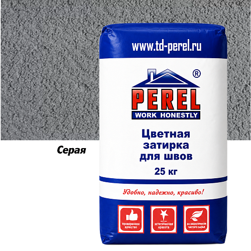 Серая затирочная смесь Perel RL 25 кг