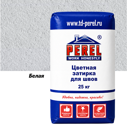 Белая затирочная смесь Perel RL 25 кг